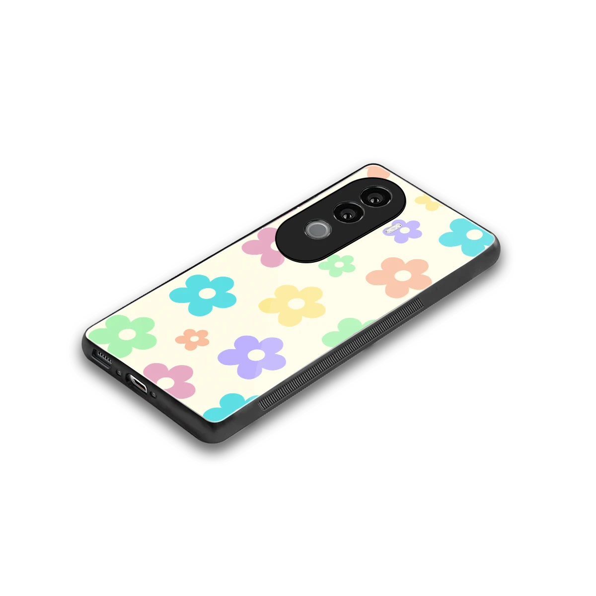 Floral Mosaic stylish phone case for vivo v40e | glossy glass and slim fit