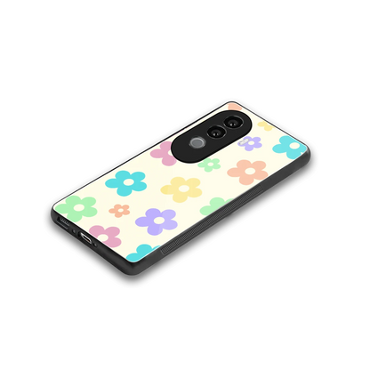 Floral Mosaic stylish phone case for vivo v40e | glossy glass and slim fit