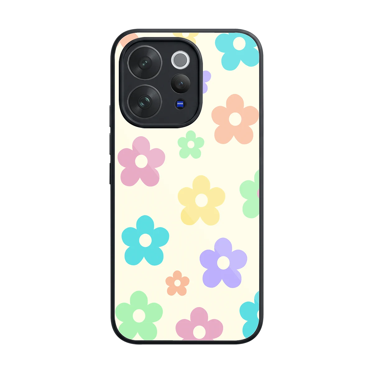 Floral Mosaic back phone cover | glass case for vivo v70 elite