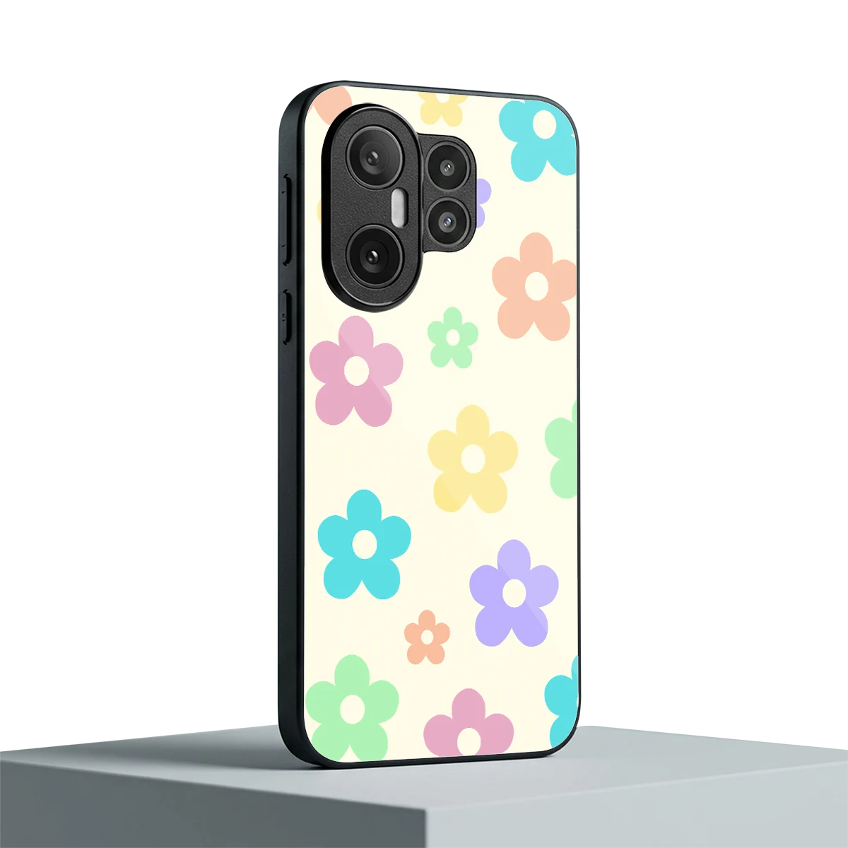 Floral Mosaic vivo x200 fe mobile cover | shockproof glass phone case