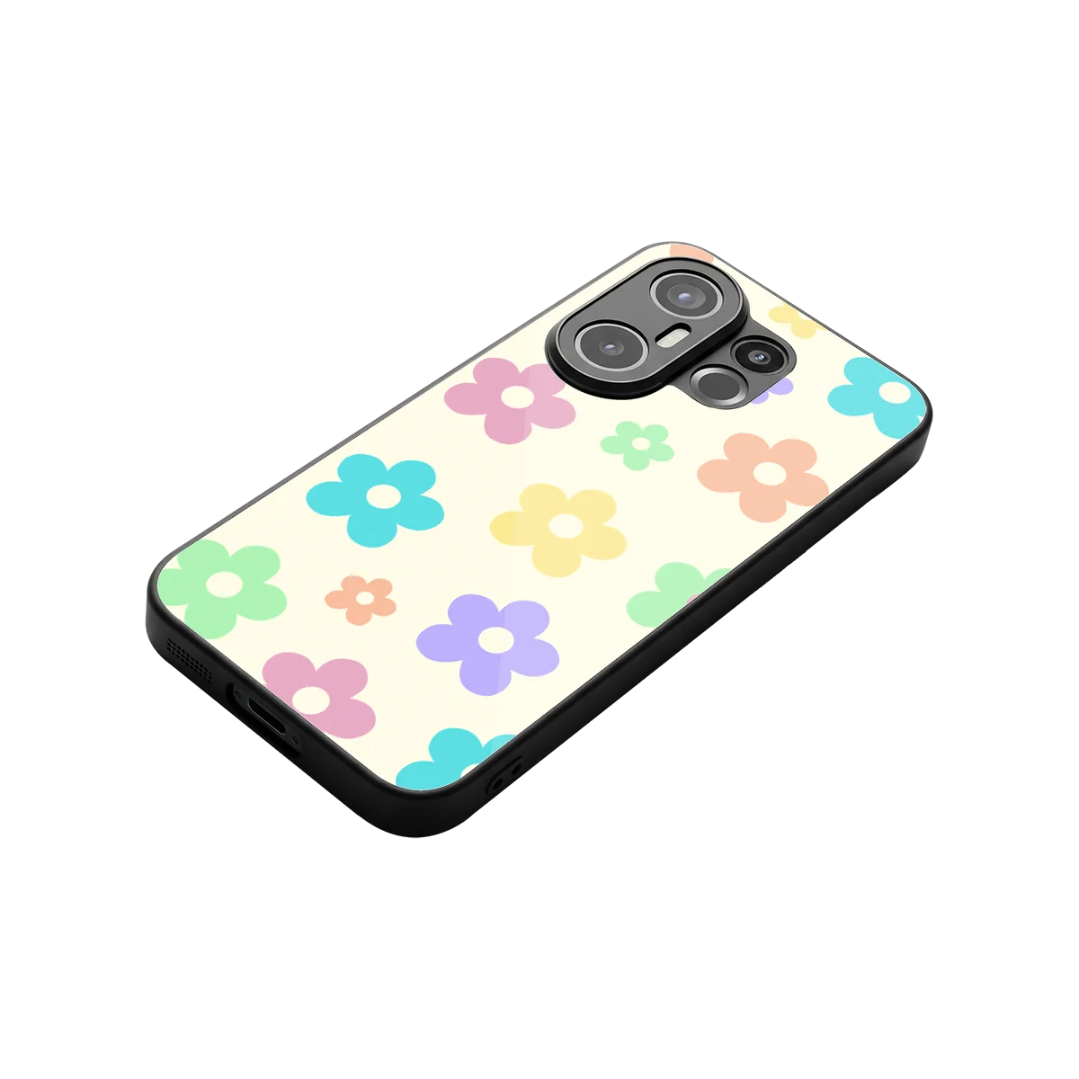 Floral Mosaic stylish phone case for vivo x200 fe | glossy glass and slim fit