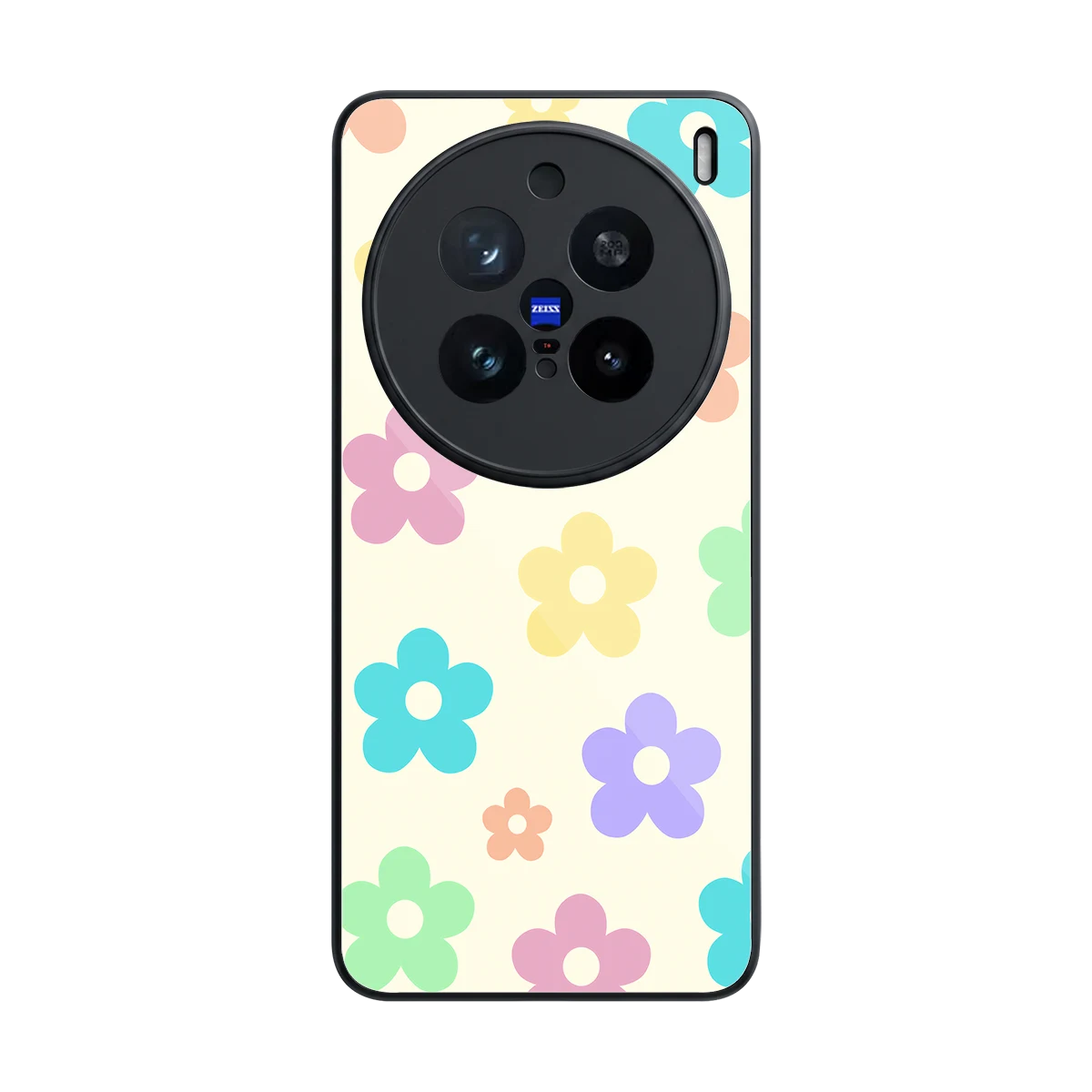 Floral Mosaic back phone cover | glass case for vivo x200 pro