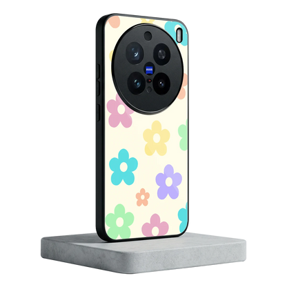 Floral Mosaic vivo x200 pro mobile cover | shockproof glass phone case