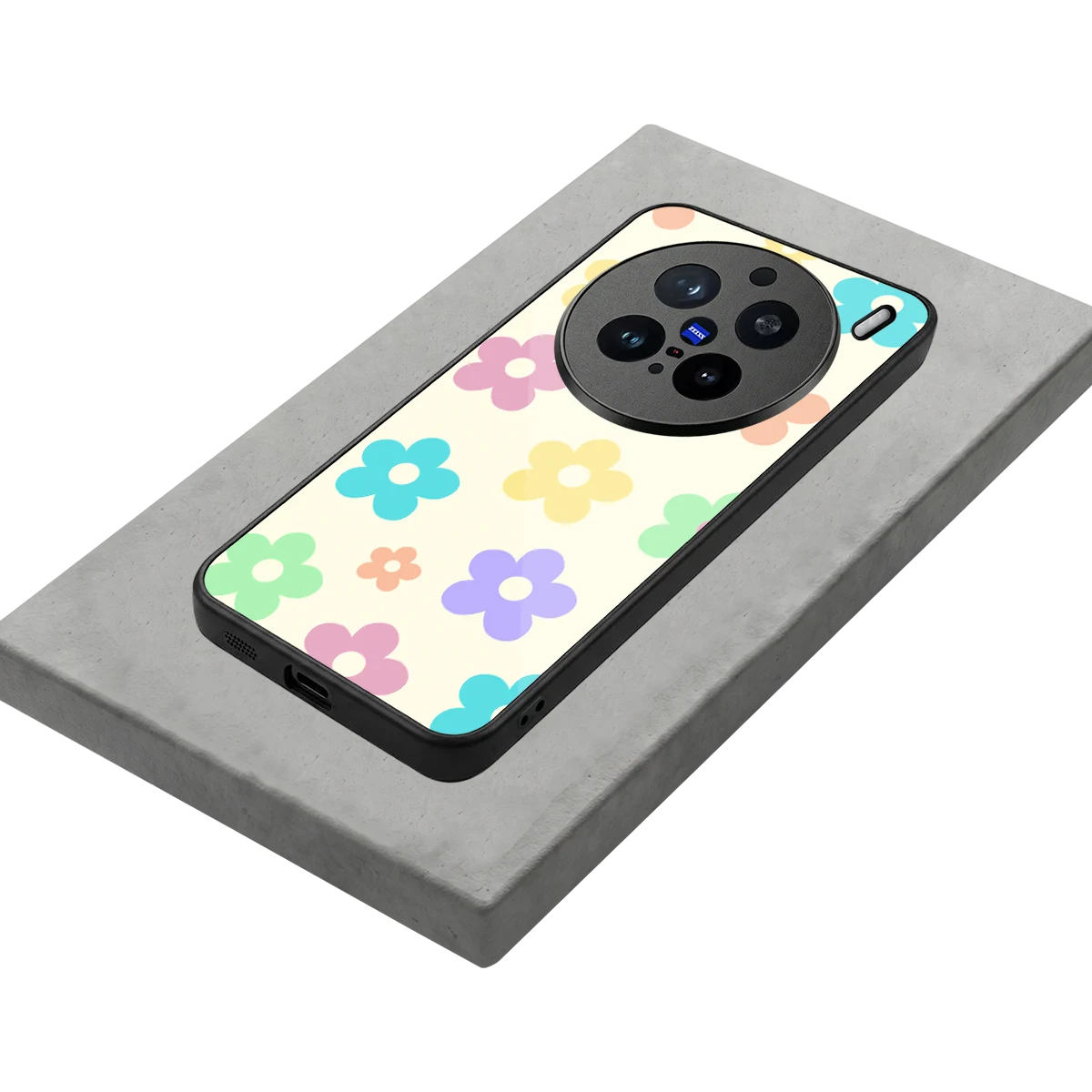 Floral Mosaic stylish phone case for vivo x200 pro | glossy glass and slim fit