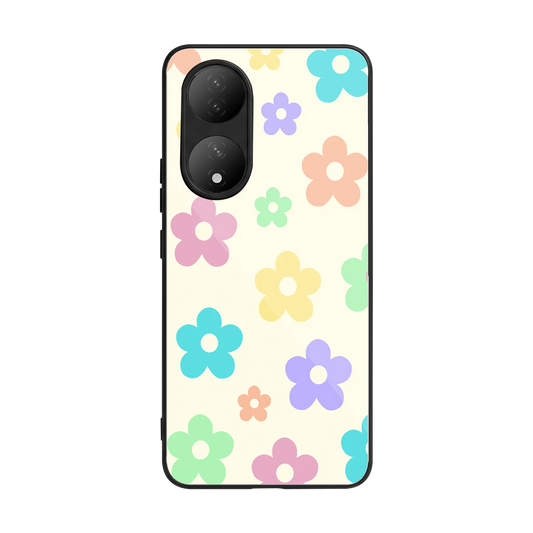Floral Mosaic back phone cover | glass case for Vivo-y100