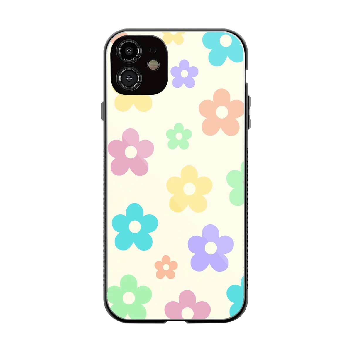 Floral Mosaic back phone cover | glass case for iphone 12