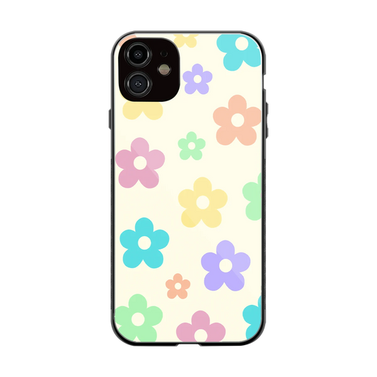 Floral Mosaic back phone cover | glass case for iphone 11