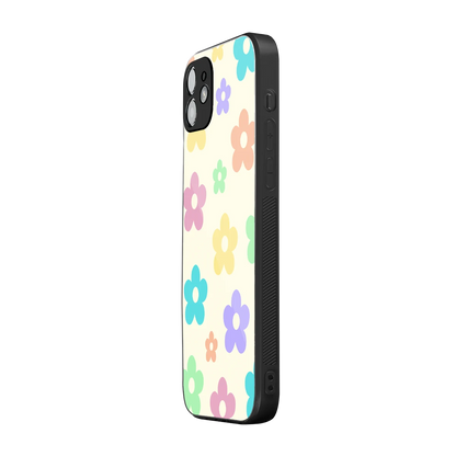 Floral Mosaic iphone 12 mobile cover | shockproof glass phone case