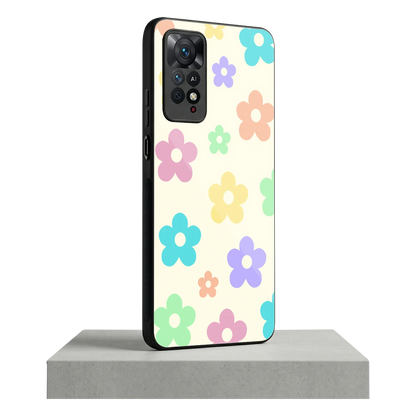 Floral Mosaic redmi note 11 pro mobile cover | shockproof glass phone case