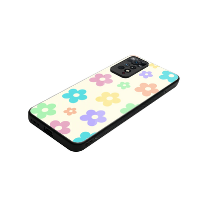 Floral Mosaic stylish phone case for redmi note 11 pro | glossy glass and slim fit