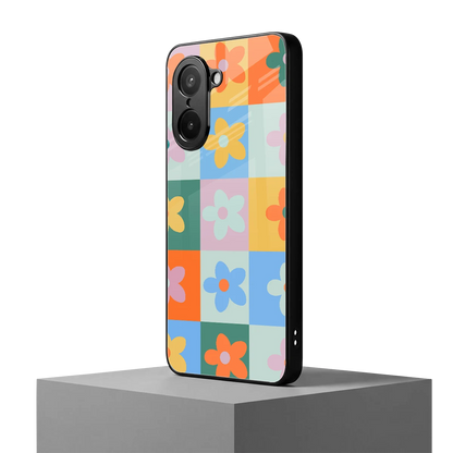 Floral Patchwork oneplus nord ce5 5g mobile cover | shockproof glass phone case
