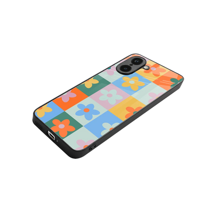Floral Patchwork stylish phone case for oneplus nord ce5 5g | glossy glass and slim fit