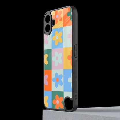 Floral Patchwork cmf nothing phone 1 mobile cover | shockproof glass phone case