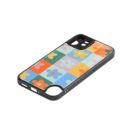 Floral Patchwork stylish phone case for cmf nothing phone 2 pro | glossy glass and slim fit