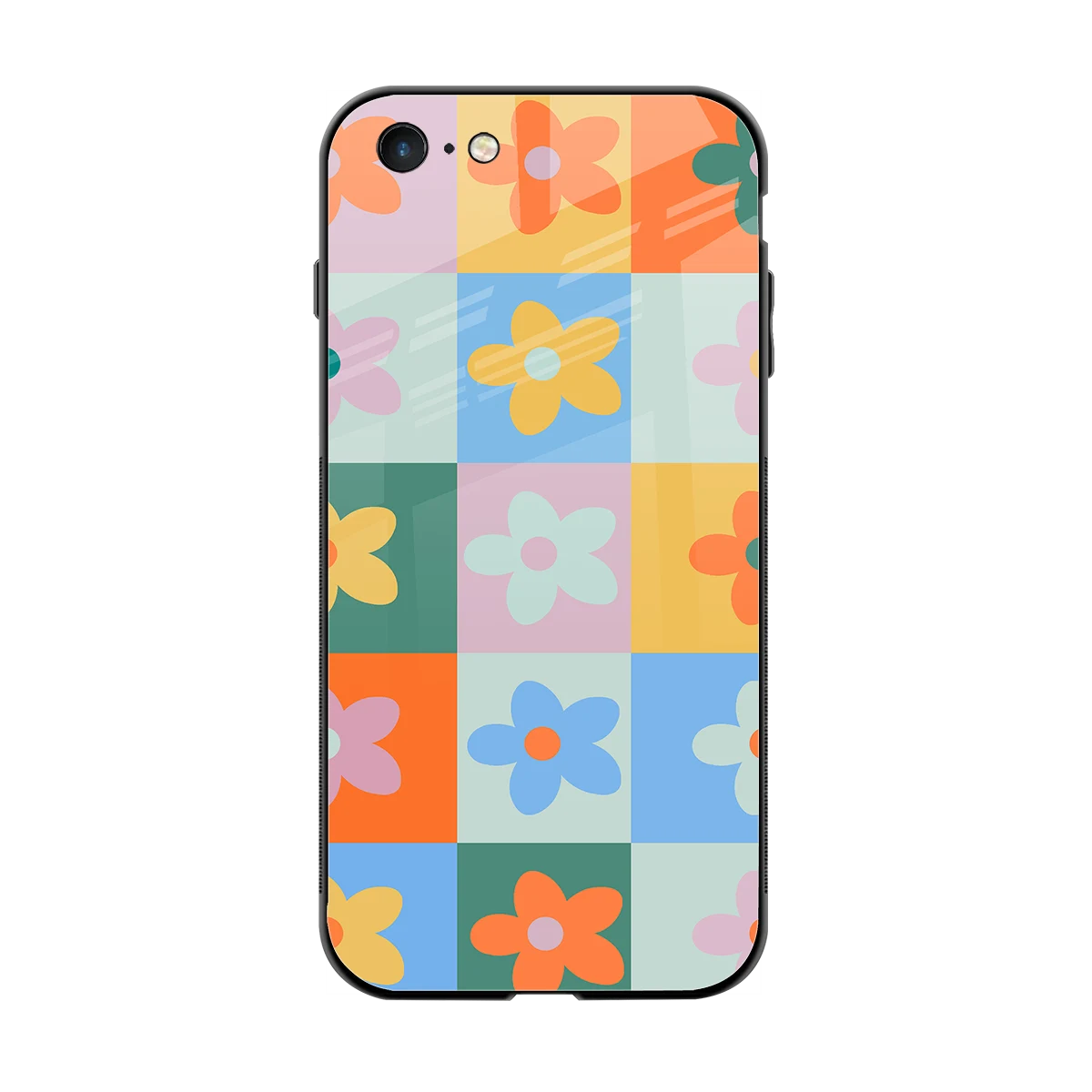 Floral Patchwork back phone cover | glass case for iphone 6