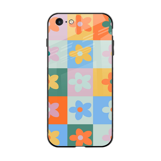 Floral Patchwork back phone cover | glass case for iphone 6s plus