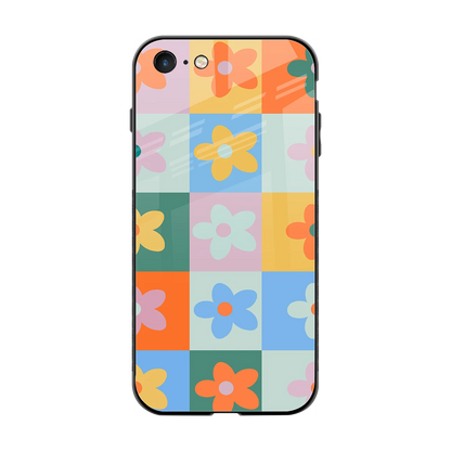 Floral Patchwork back phone cover | glass case for iphone 7