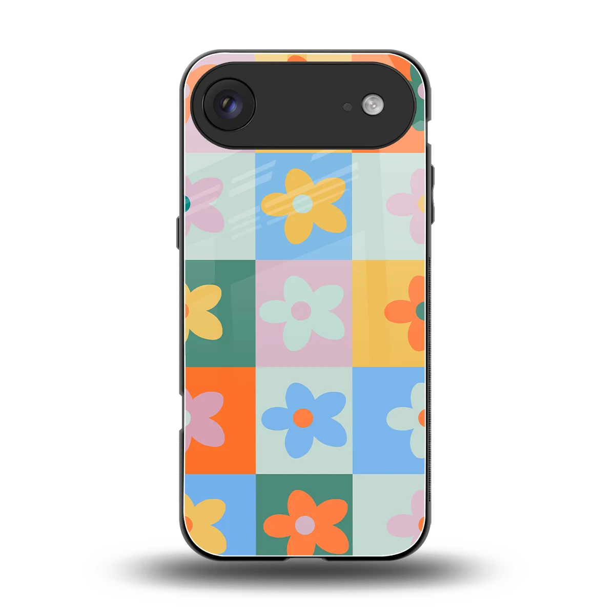 Floral Patchwork back phone cover | glass case for iphone air