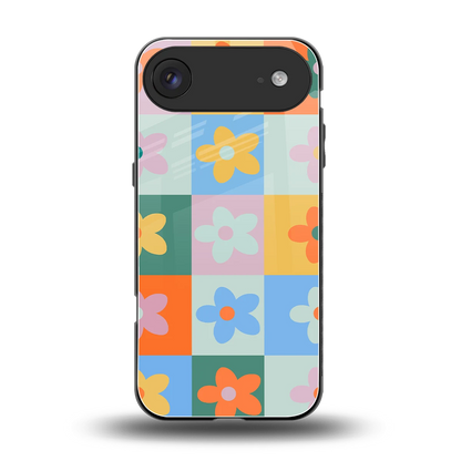 Floral Patchwork back phone cover | glass case for iphone air