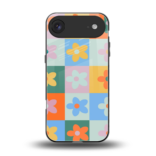 Floral Patchwork back phone cover | glass case for iphone air