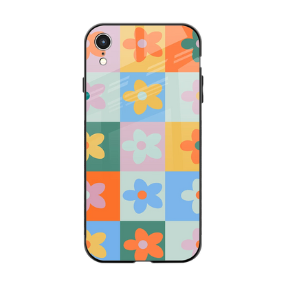 Floral Patchwork back phone cover | glass case for iphone xr