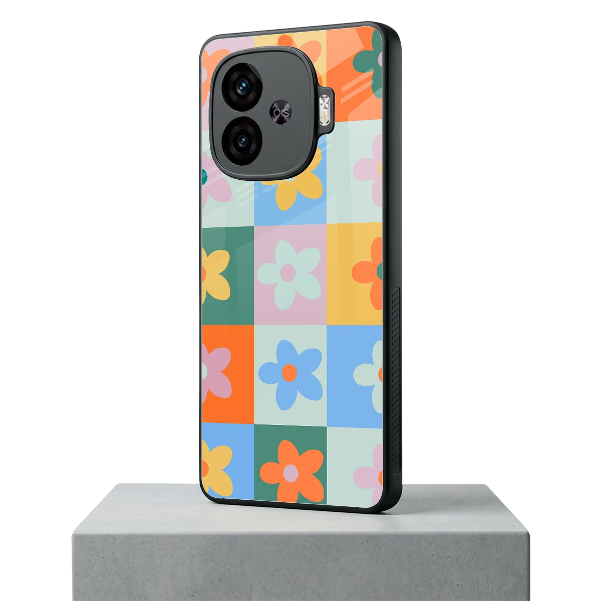 Floral Patchwork iqoo neo 10r 5g mobile cover | shockproof glass phone case