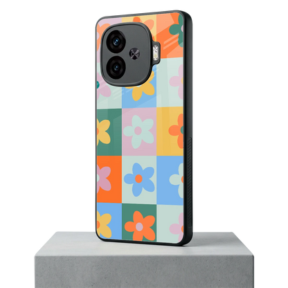Floral Patchwork iqoo neo 10r 5g mobile cover | shockproof glass phone case