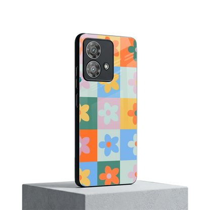 Floral Patchwork motorola edge 40 neo 5g mobile cover | shockproof glass phone case
