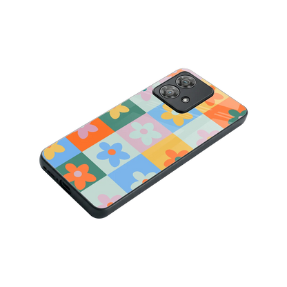 Floral Patchwork stylish phone case for motorola edge 40 neo 5g | glossy glass and slim fit