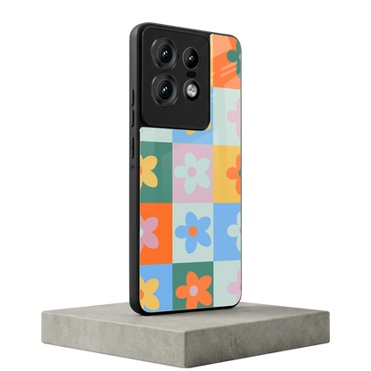Floral Patchwork motorola edge 50 pro mobile cover | shockproof glass phone case