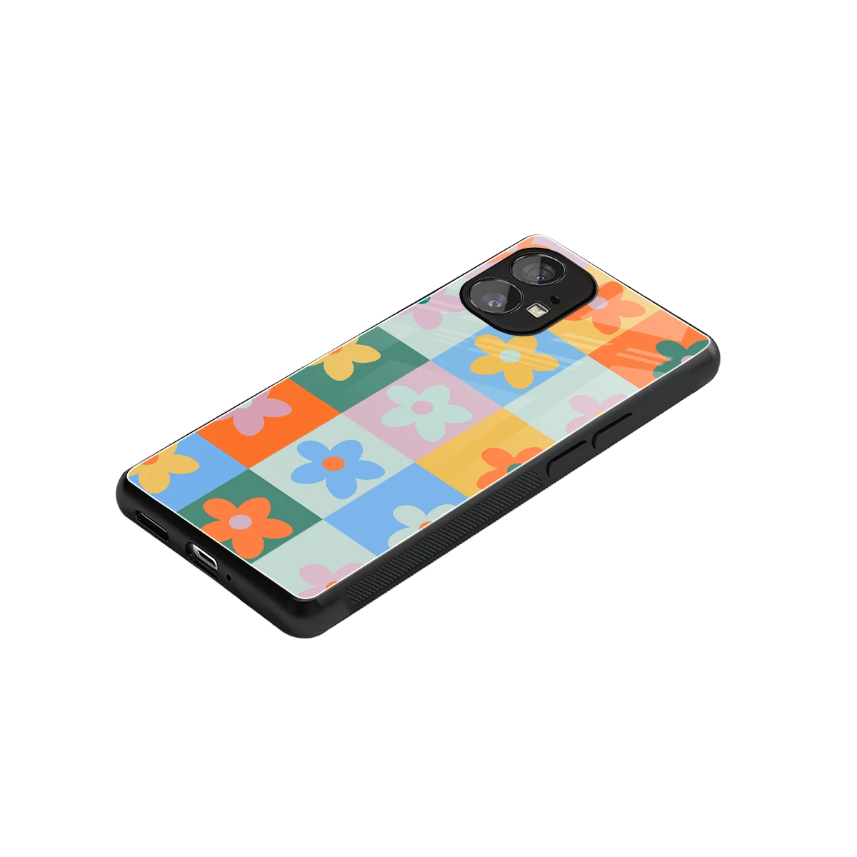 Floral Patchwork stylish phone case for nothing phone 1 | glossy glass and slim fit