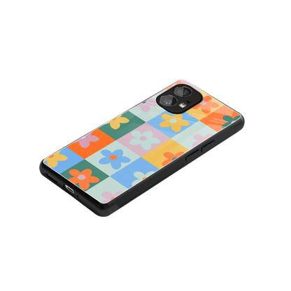 Floral Patchwork stylish phone case for nothing phone 1 | glossy glass and slim fit