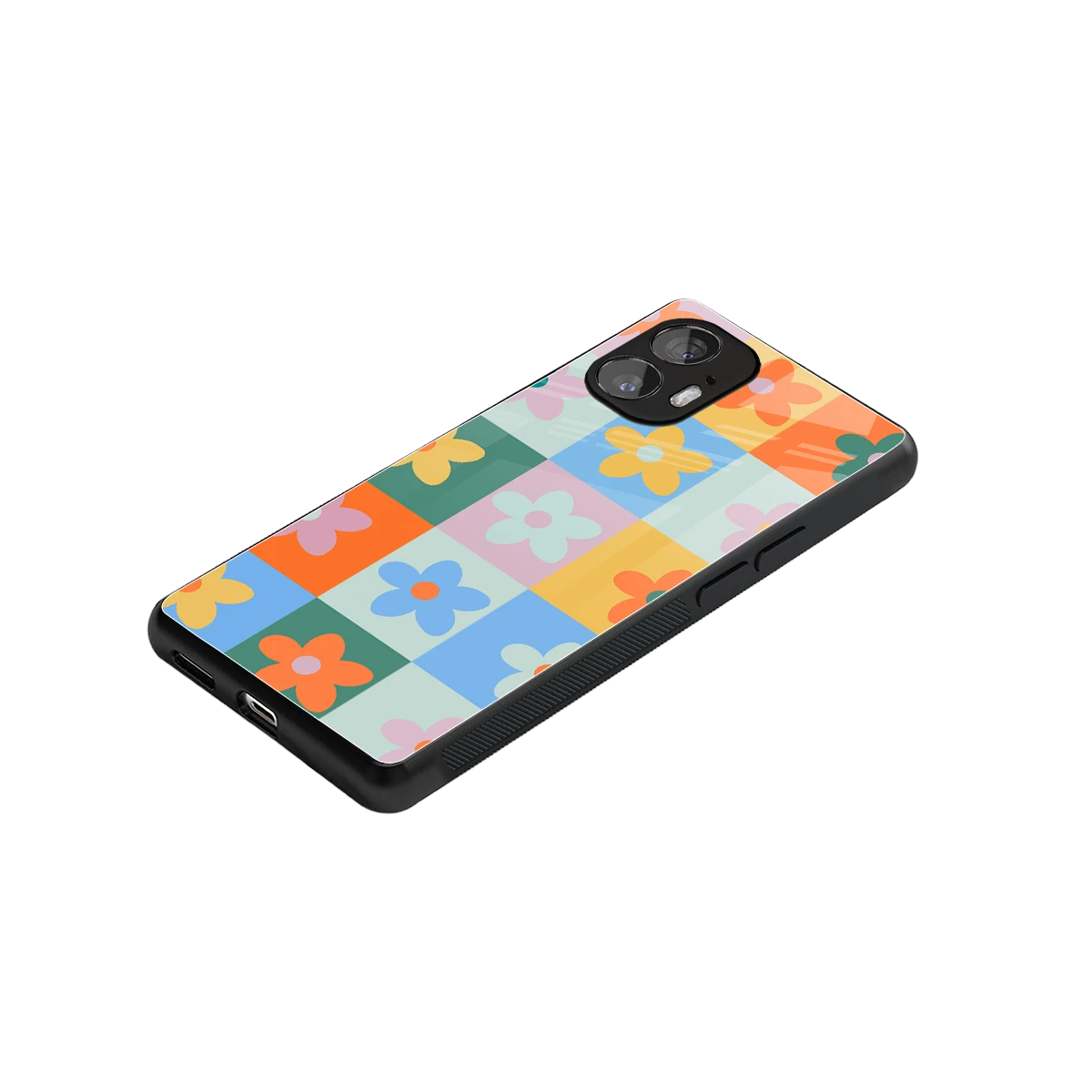 Floral Patchwork stylish phone case for nothing phone 2 | glossy glass and slim fit