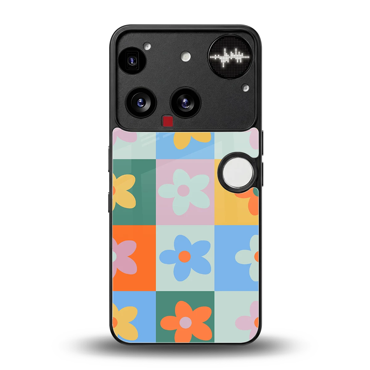 Floral Patchwork back phone cover | glass case for nothing phone 3