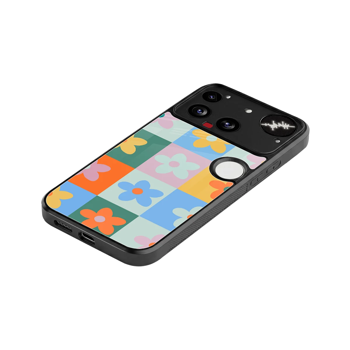 Floral Patchwork stylish phone case for nothing phone 3 | glossy glass and slim fit