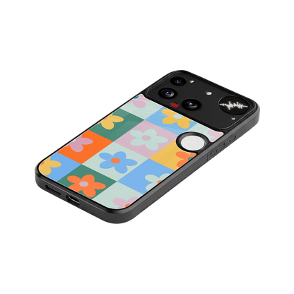 Floral Patchwork stylish phone case for nothing phone 3 | glossy glass and slim fit
