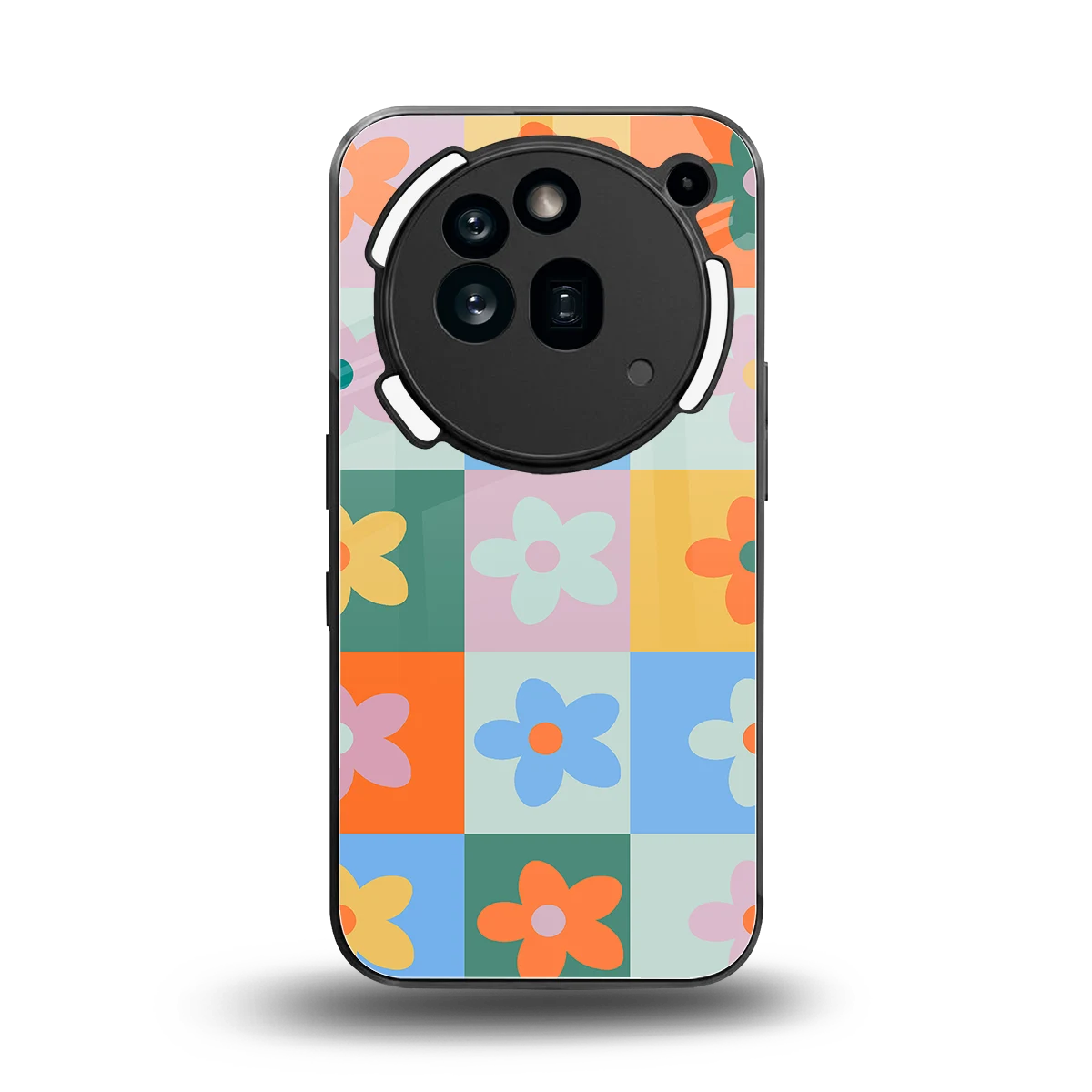 Floral Patchwork back phone cover | glass case for nothing phone 3a pro