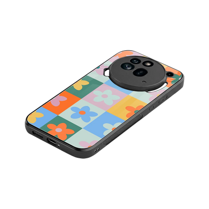 Floral Patchwork stylish phone case for nothing phone 3a pro | glossy glass and slim fit