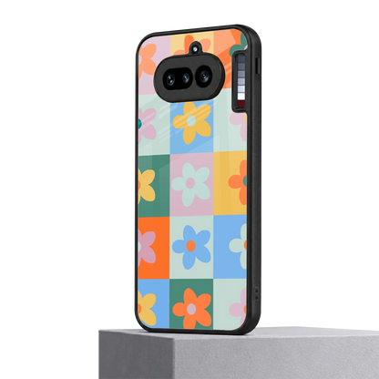 Floral Patchwork nothing phone 4a mobile cover | shockproof glass phone case