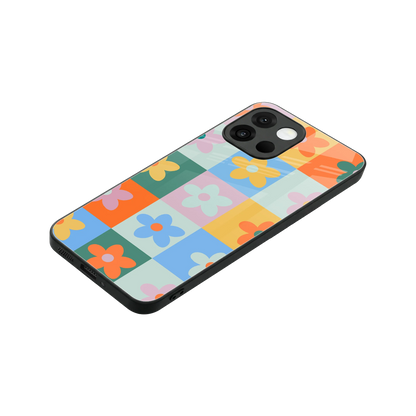 Floral Patchwork stylish phone case for oneplus 13s | glossy glass and slim fit