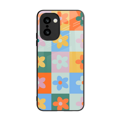 Floral Patchwork back phone cover | glass case for oneplus 15r