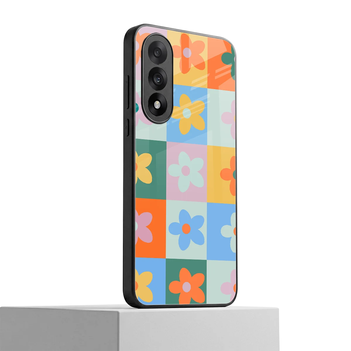 Floral Patchwork oneplus nord 5 mobile cover | shockproof glass phone case