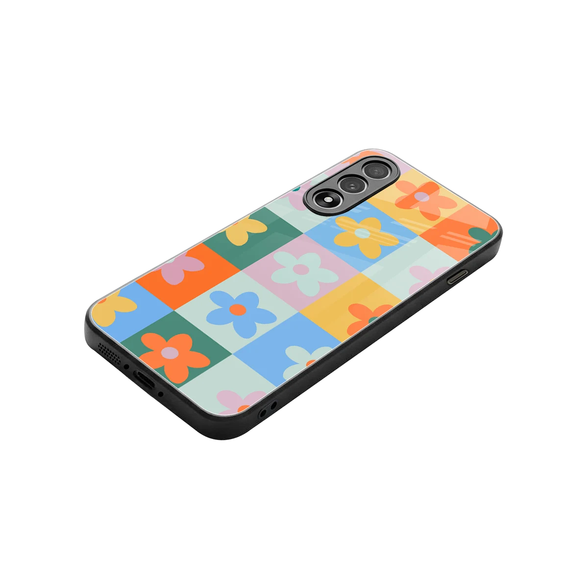 Floral Patchwork stylish phone case for oneplus nord 5 | glossy glass and slim fit