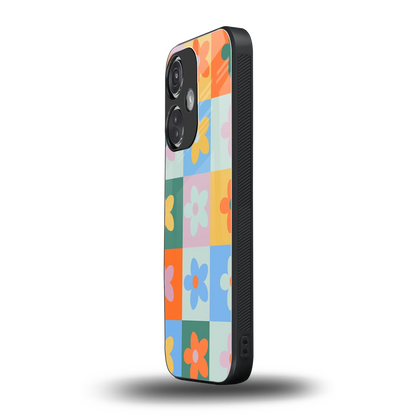 Floral Patchwork oneplus nord ce 3 mobile cover | shockproof glass phone case