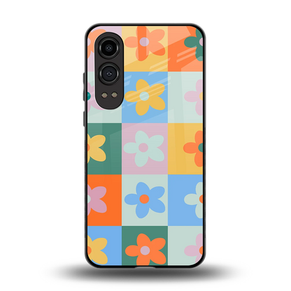 Floral Patchwork back phone cover | glass case for oneplus nord ce 4 lite