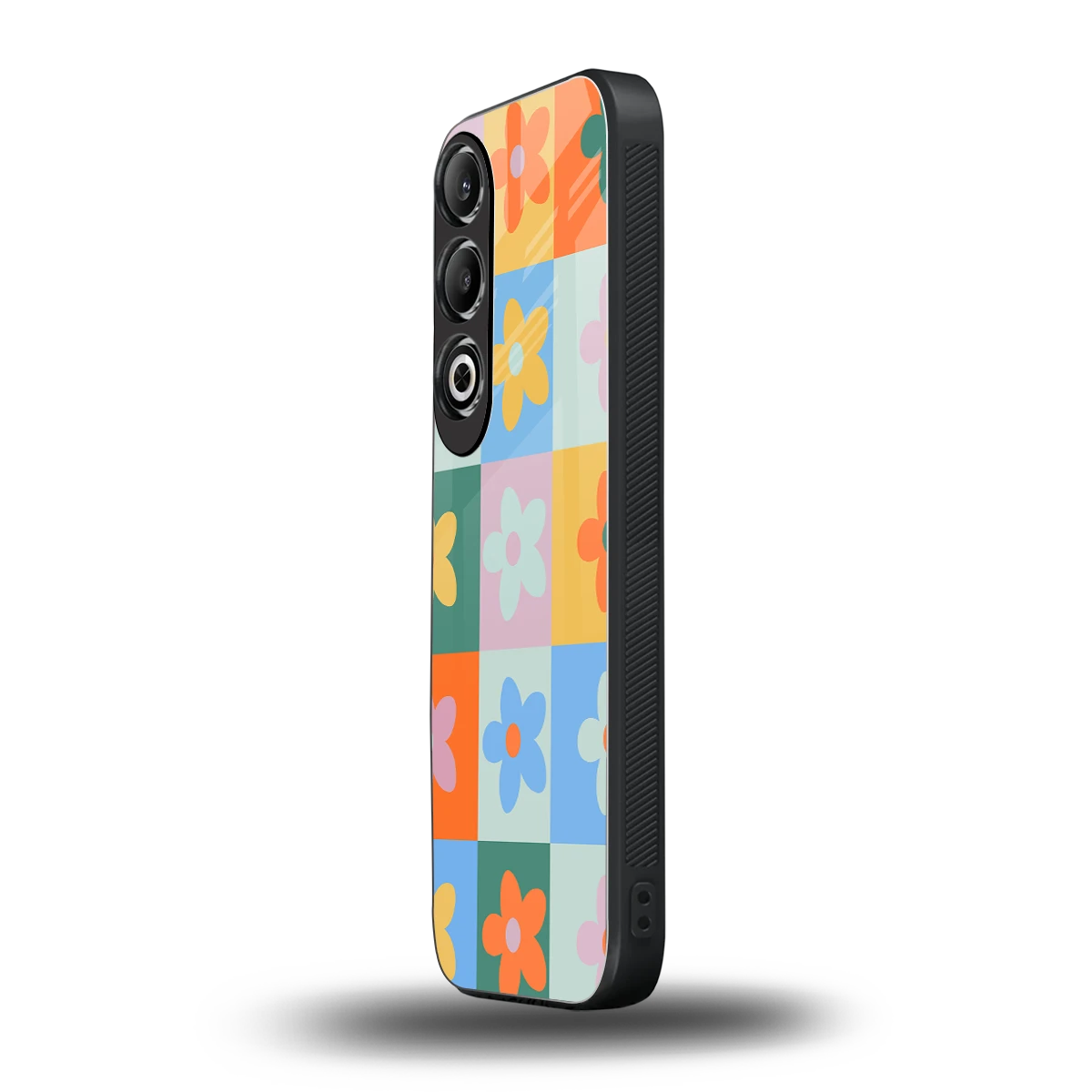 Floral Patchwork oneplus nord ce 4 mobile cover | shockproof glass phone case