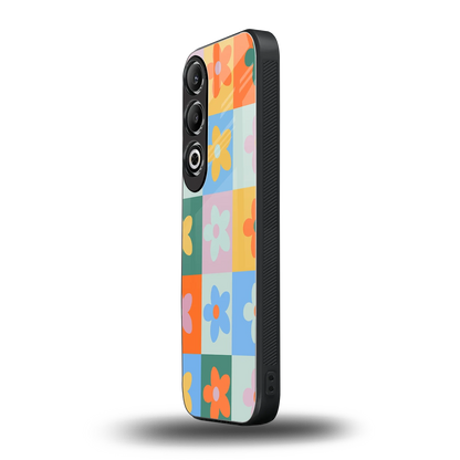 Floral Patchwork oneplus nord ce 4 mobile cover | shockproof glass phone case