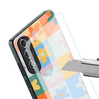 Floral Patchwork stylish phone case for oneplus nord ce 4 | glossy glass and slim fit