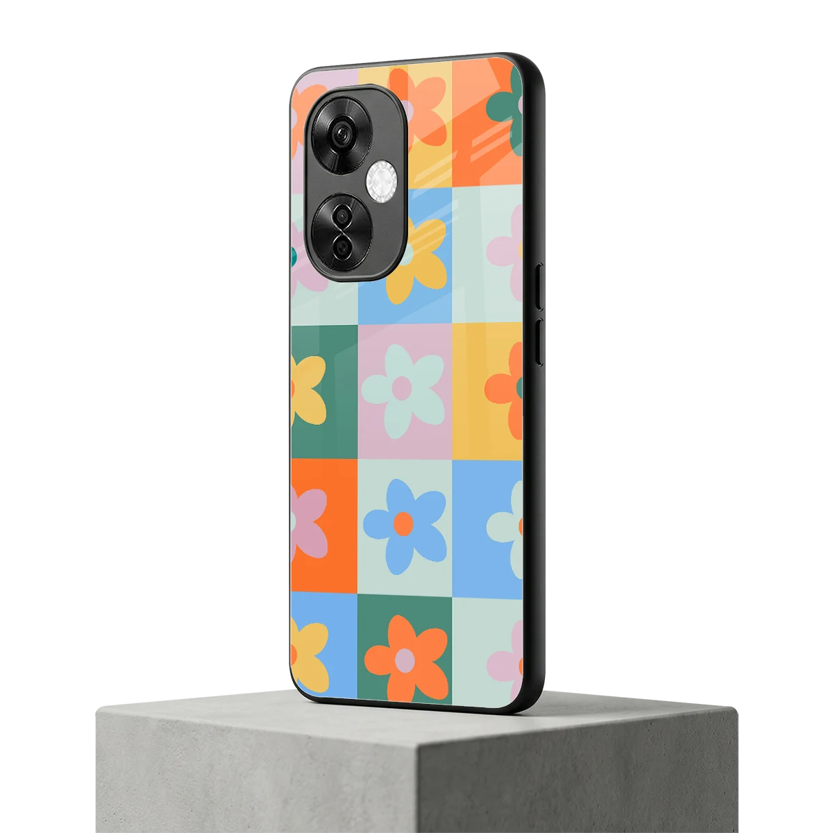 Floral Patchwork oneplus nord ce 3 lite mobile cover | shockproof glass phone case