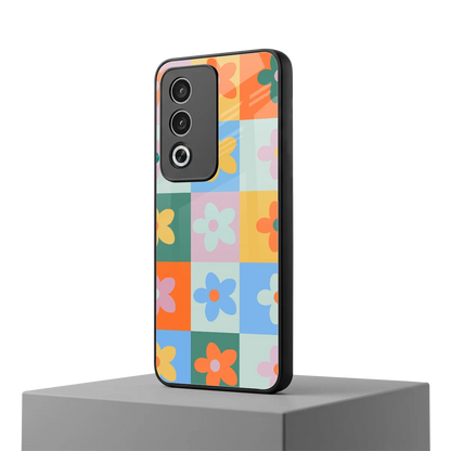 Floral Patchwork oppo a3 pro mobile cover | shockproof glass phone case
